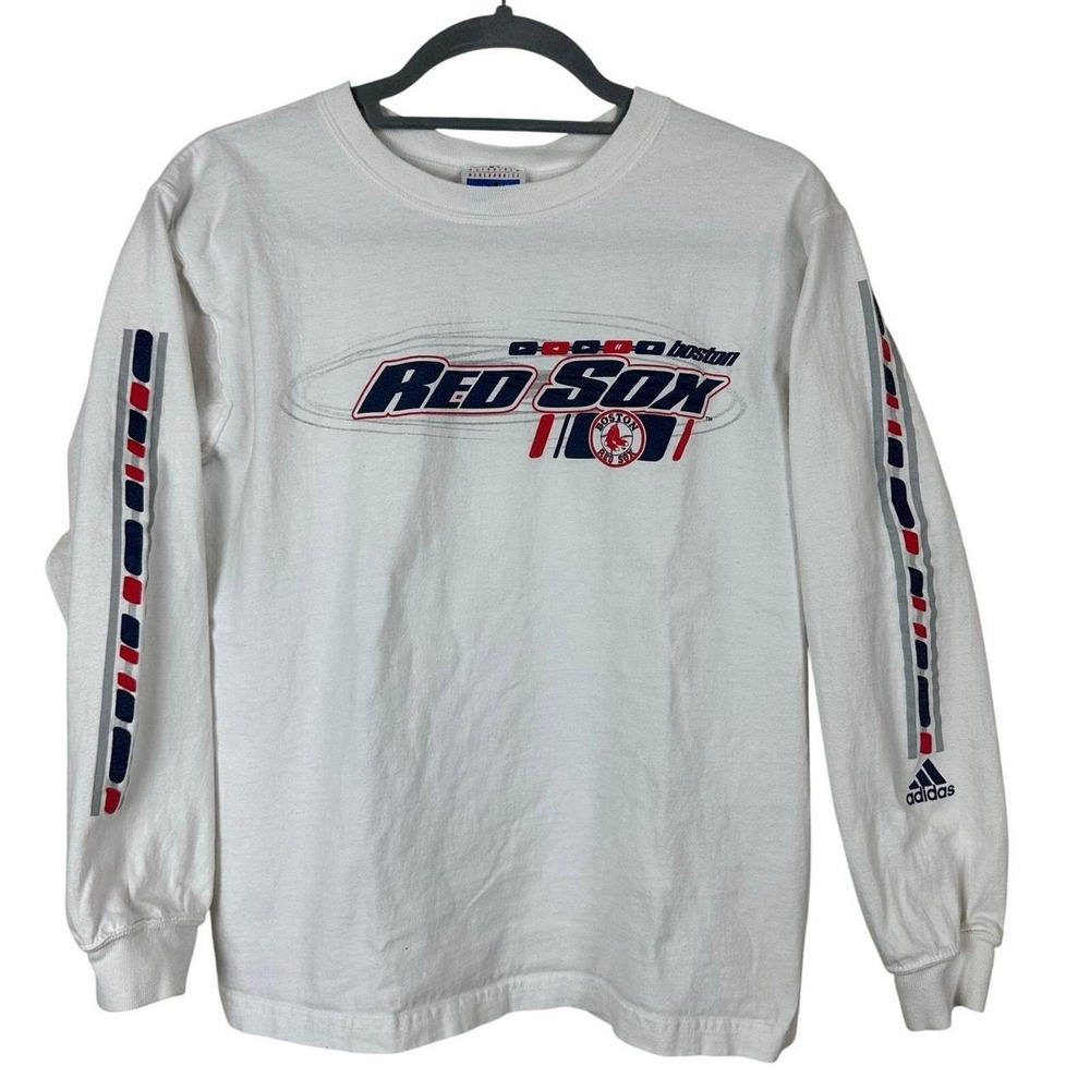 Adidas Unisex Long Sleeve Tee Youth L 90s Vintage Sportscore Americana Indie Y2K